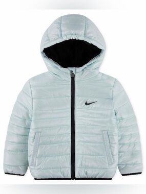 New 2T Nike Puffer Jacket Blue Toddler Kids Girl Boy Water Resistant Midweight